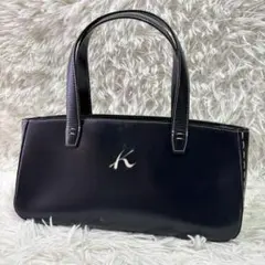 Kitamura キタムラ レザー ハンドバッグ ブラックのサムネイル