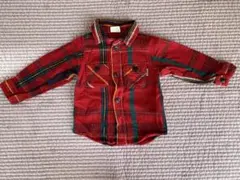 BREEZE レッドチェック 長袖シャツ 90