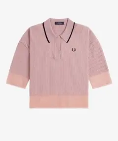 【FRED PERRY】Sheer Trim Knitted Shirt
