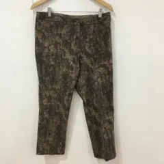 【アクアドール】アトリエドール チェック柄 スリムパンツ ブラウン系 サイズ40