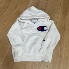 Champion ホワイト キッズパーカー 110