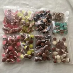 大量❣️約1.3kg ウッド×アクリルのおしゃれビーズまとめてセットで♪