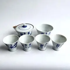 高橋道八　煎茶器5脚セット 高橋道八 (華中亭道八) 青華 染付 四君子 煎茶器揃 | 骨董品買取