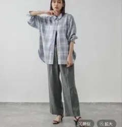 チェックシャツ長袖　グローバルワーク