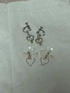 イヤリング ハート リボン まとめ売り