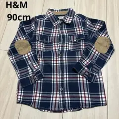 H&M チェック長袖シャツ 92cm
