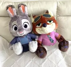 ズートピア2 スーパーラージぬいぐるみ ジュディ ニック セット