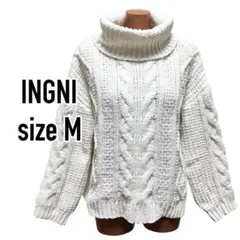 INGNI ケーブル モール タートル ニット