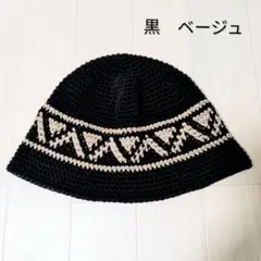 クラッシャーハット クロシェハット ビーニー 帽子 古着 グランジ y2k 韓.