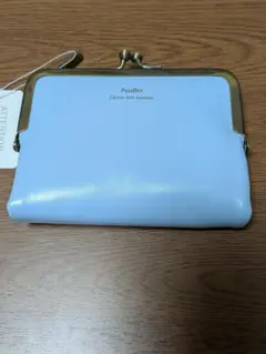 Poufler 水色 二つ折り財布