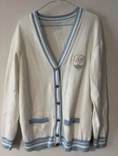 すとぷり　カーディガン　白と水色　長め丈　ころん