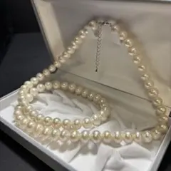 【超大珠】　本真珠　ロング　パールネックレス　約9.2-11.7mm