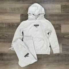 PUMA プーマ キッズ 裏起毛 スウェットセットアップ 上下セット 128cm