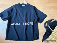 ⚫︎アダムエロペカットソー・黒トップス・トレナー・Tシャツ