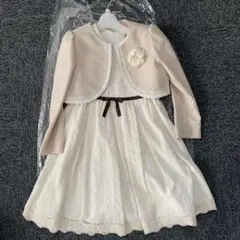 CHOPIN アイボリー レースドレス ショートジャケット付き130cm