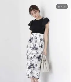 【美品】プロポーション　フラワータイトスカート