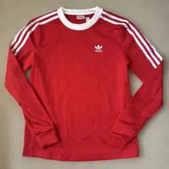 【whip♡ 様専用】adidas レディース Tシャツ 赤 ライン ロゴ総柄