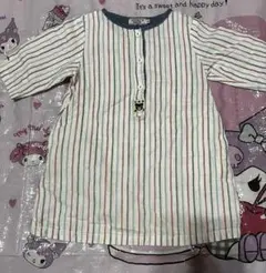 ミキハウス　ダブルビー　 半袖シャツ　 90cm　 カラフル　プリント　くま