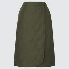 ユニクロ 防風 ウォームイージースカート オリーブ S