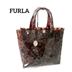 FURLA フルラ　PVCミニトート　レオパード柄　クリアバッグ
