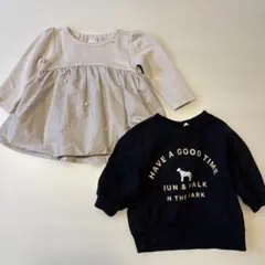 プティマイン トップス 長袖 80 セット