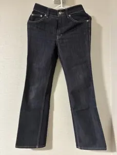 【美品】B3 ハート型ポケット ステッチストレートデニム ダークブルー