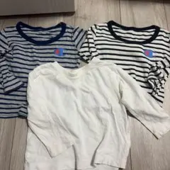 薄手 長袖Tシャツ肌着 3枚セット（80センチ）まとめ売り