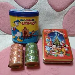 東京ディズニーリゾート　缶　空缶　定番クランチ＆クリスマス＆お正月　小物入れ