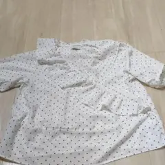 earth music&ecology 水玉 ドット柄 フリル トップス フリー