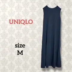 ユニクロ【M】ロングフレアワンピース HANA TAJIMAコラボ ノースリーブ