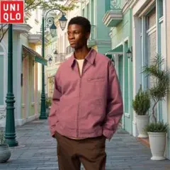 ユニクロ　ジップアップブルゾン　パープル　Ｌサイズ