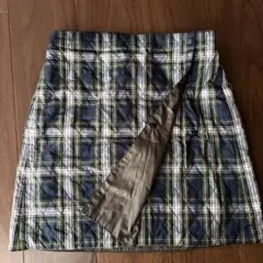 ユニクロチェック柄キルティングスカート　ラップスカート　巻きスカート　スコート