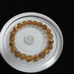 ③タイチンルチルクォーツヘマタイト入り天然石95mm内径16cm