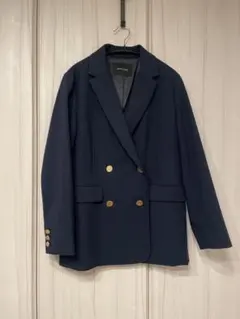 B.C STOCK Wコンツイルダブルブレストジャケット 紺ブレ 金ボタン