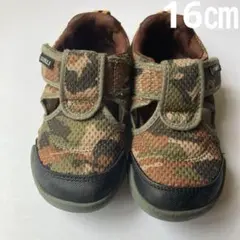 ダブルビー（Double.B）迷彩柄ベビースニーカーサンダル 16.0cm