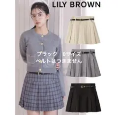 LILY BROWN リリーブラウン プリーツミニスカート 黒 タグ付き 0のサムネイル