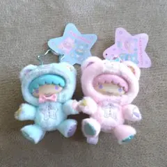 【新品タグ付】リトルツインスターズ50周年 きぐるみマスコットキーホルダー クマ