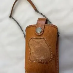 わちふぃーるど ダヤン レザーケース ストラップ付き