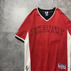90s NBA チャンピオン　マイアミヒート刺繍ロゴ　ヘビーオンス　ゲームシャツ