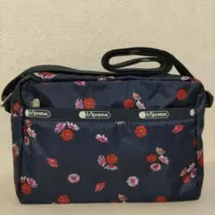未使用 レスポートサック 小花柄 ショルダーバッグ ネイビー 花柄 廃盤