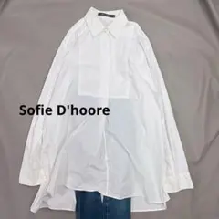 SOFIE D'HOORE ポルトガル製 ビブヨークオーバーサイズシャツ 白のサムネイル