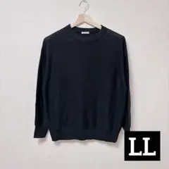 CINEMA CLUB(LL) クルーネックニット ブラック ラメ 長袖