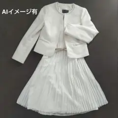 anyFAM オフホワイト ジャケット・ワンピースセット