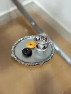 透明ガラスキャンドル トレー付き