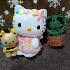 植木鉢【希少品】ハローキティ陶器製 門松プランター キティちゃん