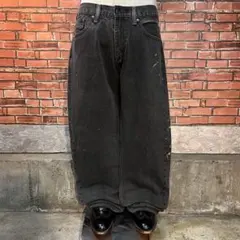 USA古着 Levi's 505 ブラックデニム ワイド ストレート アメカジ