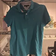 トミーフィルフィガーTOMMY HILFIGER ターコイズ ポロシャツ XS