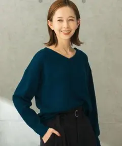 2WAYネック柄編みニットプルオーバー　アーバンリサーチロッソ