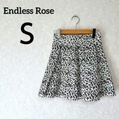 一点物✨Endless Rose【Ｓ】ヒョウ柄フレア ミニスカート ベージュ