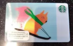 【希少】スタバカード Starbucks 瞬きスキーリス 未削り残金なし